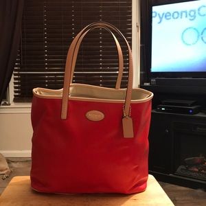 Coach leather tote.